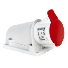 PKF32W433 - PratiKa socket - screw - angled - 32A - 2P + E - 380...415 V AC - wall, Schneider Electric