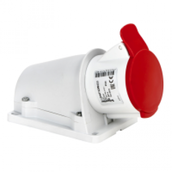 PKF32W433 - PratiKa socket - screw - angled - 32A - 2P + E - 380...415 V AC - wall, Schneider Electric