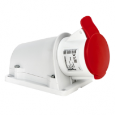 PKF32W434 - PratiKa socket - screw - angled - 32A - 3P + E - 380...415 V AC - wall, Schneider Electric