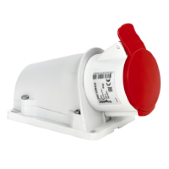 PKF32W434 - PratiKa socket - screw - angled - 32A - 3P + E - 380...415 V AC - wall, Schneider Electric