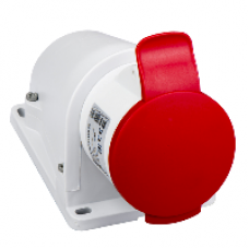 PKF32W435 - PratiKa socket - screw - angled - 32A - 3P + N + E - 380...415 V AC - wall, Schneider Electric