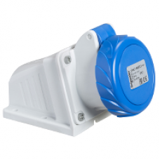 PKF32W724 - PratiKa socket - screw - angled - 32A - 3P + E - 200...250 V AC - wall, Schneider Electric