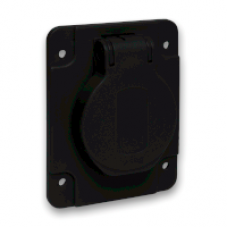 PKS61N - PratiKa socket - black - 2P + E - 10/16 A - 250 V - German - IP54 - flush - back, Schneider Electric PKS61N - PratiKa socket - black - 2P + E - 10/16 A - 250 V - German - IP54 - flush - back, Schneider Electric