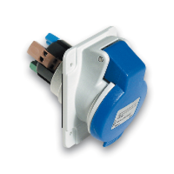 PKY32F423 - PratiKa socket - fast - angled - 32A - 2P + E - 200...250 V AC - panel, Schneider Electric