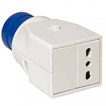 PKZA201 - PratiKa system adapter - 1 socket - Italy - 16 A - 2P+E - 220V 50/60Hz, Schneider Electric