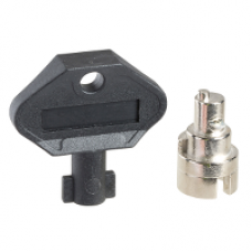 PRA90056 - lock male 7mm triangle square 3mm double bar - for door, Schneider Electric PRA90056 - lock male 7mm triangle square 3mm double bar - for door, Schneider Electric