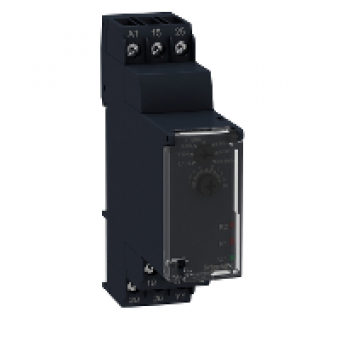 RE22R2AMU - on-delay timing relay - 24VDC/24..240 V AC - 2 C/O, Schneider Electric