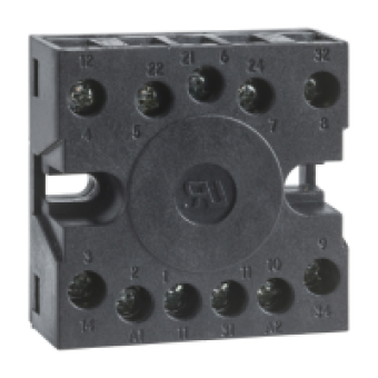 RE48ASOC11AR - IP20 socket with screw terminal connections on rear face, Schneider Electric
