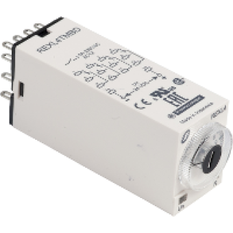 REXL4TMBD - on-delay timing relay - 0.1 s..100 h - 24 V DC - 4 OC, Schneider Electric