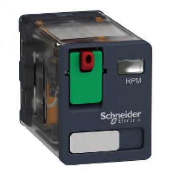 RPM21B7 - power plug-in relay - Zelio RPM - 2 C/O - 24 V AC - 15 A, Schneider Electric
