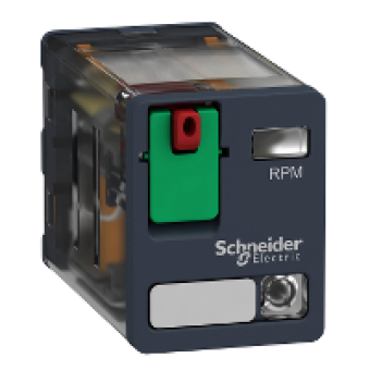 RPM22F7 - power plug-in relay - Zelio RPM - 2 C/O - 120 V AC - 15 A - with LED, Schneider Electric
