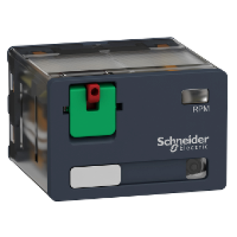 RPM42F7 - power plug-in relay - Zelio RPM - 4 C/O - 120 V AC - 15 A - with LED, Schneider Electric