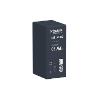 RSB1A160BD - interface plug-in relay - Zelio RSB - 1 C/O - 24 V DC - 16 A, Schneider Electric