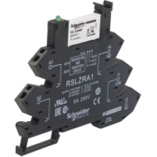 RSL1PRBU - interface plug-in relay - Zelio RSL - 1 C/O - 24 V DC - 6 A - with LED, Schneider Electric
