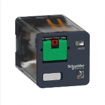 RUMF22F7 - universal plug-in relay - Zelio RUM - 2 C/O - 120 V AC - 10 A - with LED, Schneider Electric