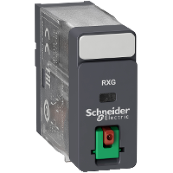RXG11B7 - interface plug-in relay - Zelio RXG - 1C/O standard - 24V AC -10 A - with LTB, Schneider Electric