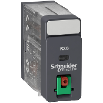 RXG21B7 - interface plug-in relay - Zelio RXG - 2 C/O standard - 24V AC - 5A - with LTB, Schneider Electric RXG21B7 - interface plug-in relay - Zelio RXG - 2 C/O standard - 24V AC - 5A - with LTB, Schneider Electric