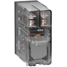 RXG25BD - interface plug-in relay - Zelio RXG - 2 C/O clear - 24 V DC - 5 A , Schneider Electric RXG25BD - interface plug-in relay - Zelio RXG - 2 C/O clear - 24 V DC - 5 A , Schneider Electric