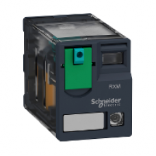 RXM2AB2BD - Miniature Plug-in relay - Zelio RXM 2 C/O 24 V DC 12 A with LED, Schneider Electric RXM2AB2BD - Miniature Plug-in relay - Zelio RXM 2 C/O 24 V DC 12 A with LED, Schneider Electric