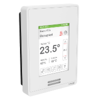 SER8350A5B11 - Line-Voltage Fan Coil Controller BACnet - rel humidity - PIR cover - WH, Schneider Electric