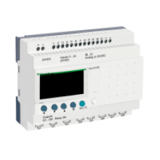 SR2A201BD - compact smart relay Zelio Logic - 20 I O - 24 V DC - no clock - display, Schneider Electric