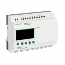 SR2A201FU - compact smart relay Zelio Logic - 20 I O - 100..240 V AC - no clock - display, Schneider Electric