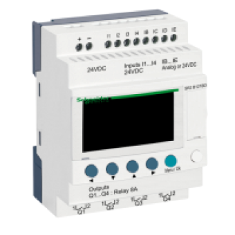 SR2B121BD - compact smart relay Zelio Logic - 12 I O - 24 V DC - clock - display, Schneider Electric SR2B121BD - compact smart relay Zelio Logic - 12 I O - 24 V DC - clock - display, Schneider Electric