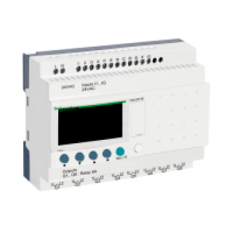 SR2B201B - compact smart relay Zelio Logic - 20 I O - 24 V AC - clock - display, Schneider Electric SR2B201B - compact smart relay Zelio Logic - 20 I O - 24 V AC - clock - display, Schneider Electric