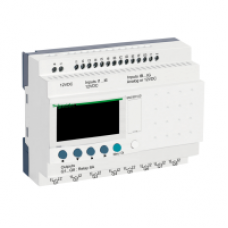 SR2B201JD - compact smart relay Zelio Logic - 20 I O - 12 VDC - clock - display, Schneider Electric