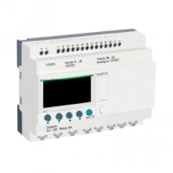 SR2B201JD - compact smart relay Zelio Logic - 20 I O - 12 VDC - clock - display, Schneider Electric SR2B201JD - compact smart relay Zelio Logic - 20 I O - 12 VDC - clock - display, Schneider Electric