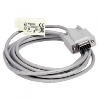 SR2CBL01 - SUB-D 9-pin PC connecting cable - for smart relay Zelio Logic - 3 m, Schneider Electric