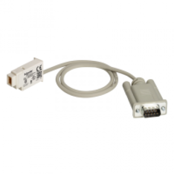 SR2CBL07 - SUB-D 9-pin modem connecting cable - for smart relay Zelio Logic - 0.5 m, Schneider Electric