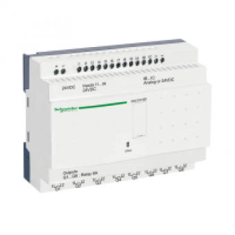 SR2D201BD - compact smart relay Zelio Logic - 20 I O - 24 V DC - no clock - no display, Schneider Electric
