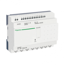 SR2E201BD - compact smart relay Zelio Logic - 20 I O - 24 V DC - clock - no display, Schneider Electric