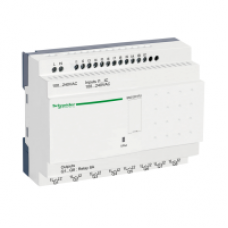 SR2E201FU - compact smart relay Zelio Logic - 20 I O - 100..240 V AC - clock - no display, Schneider Electric