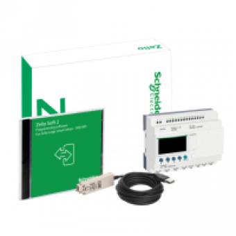 SR2PACK2BD - compact smart relay Zelio Logic - “discovery” pack - 20 I O - 24 V DC, Schneider Electric SR2PACK2BD - compact smart relay Zelio Logic - “discovery” pack - 20 I O - 24 V DC, Schneider Electric