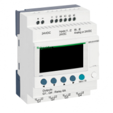SR3B101BD - modular smart relay Zelio Logic - 10 I O - 24 V DC - clock - display, Schneider Electric