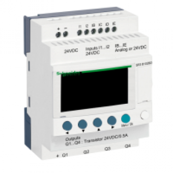 SR3B102BD - modular smart relay Zelio Logic - 10 I O - 24 V DC - clock - display, Schneider Electric
