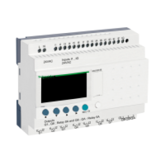 SR3B261B - modular smart relay Zelio Logic - 24 I O - 24 V AC - clock - display, Schneider Electric SR3B261B - modular smart relay Zelio Logic - 24 I O - 24 V AC - clock - display, Schneider Electric