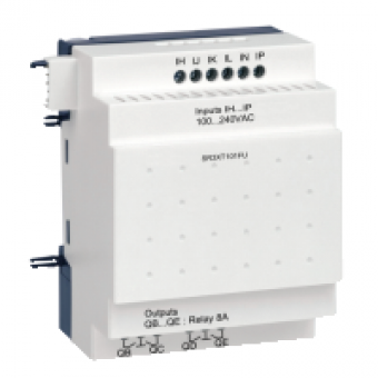 SR3XT101FU - discrete I/O extension module - 10 I O - 100..240 V AC - for Zelio Logic, Schneider Electric