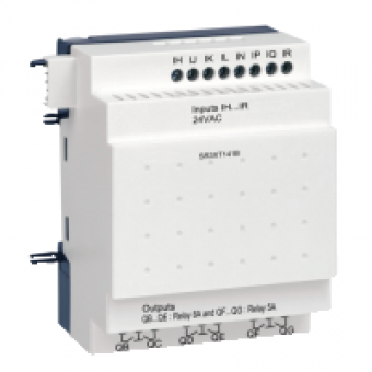 SR3XT141B - discrete I/O extension module - 14 I O - 24 V AC - for Zelio Logic, Schneider Electric