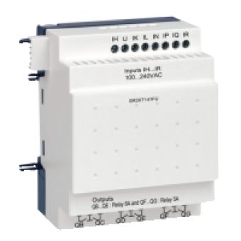 SR3XT141FU - discrete I/O extension module - 14 I O - 100..240 V AC - for Zelio Logic, Schneider Electric