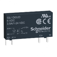 SSL1D03JD - solid state relay Plug-in input 3-12 V DC output 1-24 V DC 3.5A, Schneider Electric