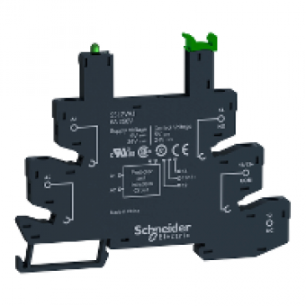 SSLZVA1 - socket SSL - 6 A - 5/24 V DC- screw clamp - for relay SSL, Schneider Electric