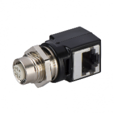 TCSEAAF11F13F00 - adaptor M12 female/RJ45 - for Ethernet connection, Schneider Electric TCSEAAF11F13F00 - adaptor M12 female/RJ45 - for Ethernet connection, Schneider Electric