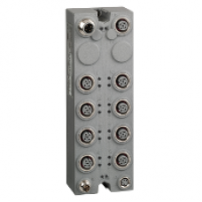TM7BDM16A - expansion block - TM7 - IP67 - 16 DI/DO - 24V DC - 0.5 A - M12 connector, Schneider Electric