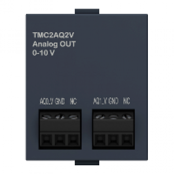TMC2AQ2V - cartridge M221 - 2 analog voltage outputs - I/O extension, Schneider Electric