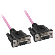 TSXCANCADD1 - CANopen cordset - molded female SUB-D9 connectors - standard - IP20 - 1 m, Schneider Electric