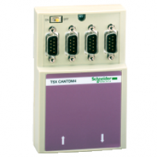TSXCANTDM4 - IP20 CANopen tap junction box - 1 screw terminal block and 4 SUB-D9, Schneider Electric