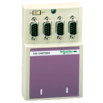TSXCANTDM4 - IP20 CANopen tap junction box - 1 screw terminal block and 4 SUB-D9, Schneider Electric